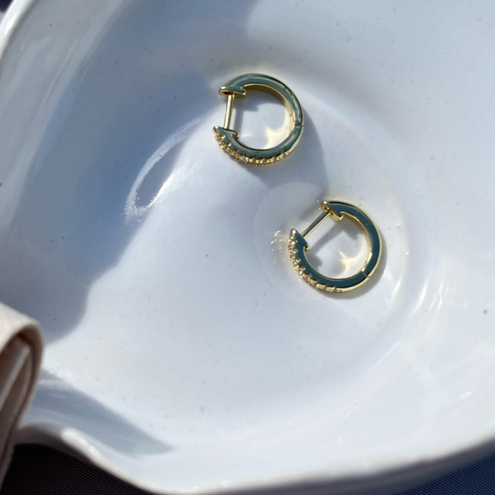 Timeless Mini Rhinestone “Martha” Hoops